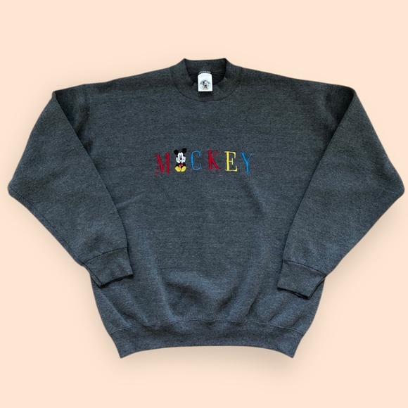 Mickey & Co. Tops - Vintage 90s Mickey & Co. Embroidered Mickey Mouse Crewneck Sweatshirt Unisex XL